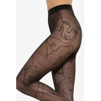 MODERN 03 луксозни фигурални чорапогащи с абстрактни шарки 