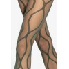 MODERN 05 луксозни фигурални чорапогащи с геометрични шарки BOTTLE GREEN